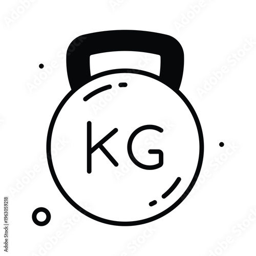 Modern glyph icon representing weight measurement and health tracking