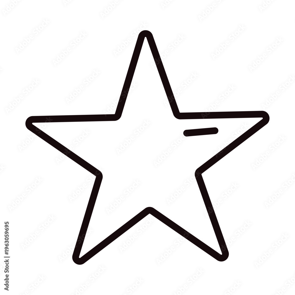 Obraz premium Star outline minimal icon