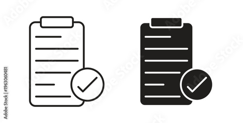 Compliance icon in black color. Vector icons on white background