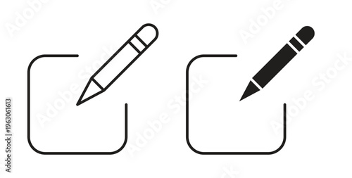 Edit text icon in black color. Vector icons on white background