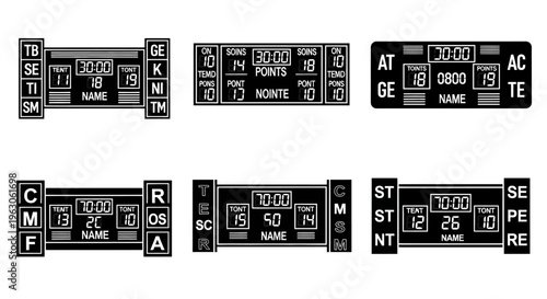 Retro Scoreboard Displays: Vintage Sports Game Information Panels