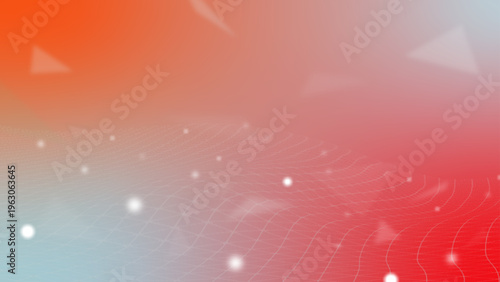 16:9_Network_polygon_red background