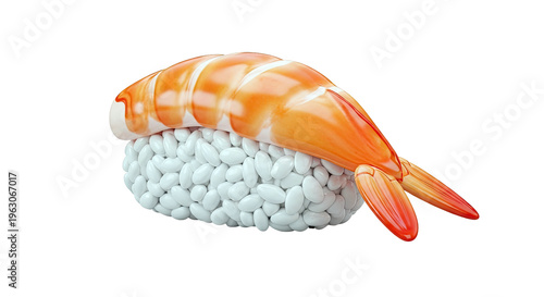 Realistic Shrimp Nigiri Sushi
