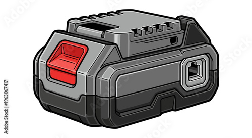 Modern Power Tool Battery Pack, Rechargeable Lithium-Ion Energy Storage