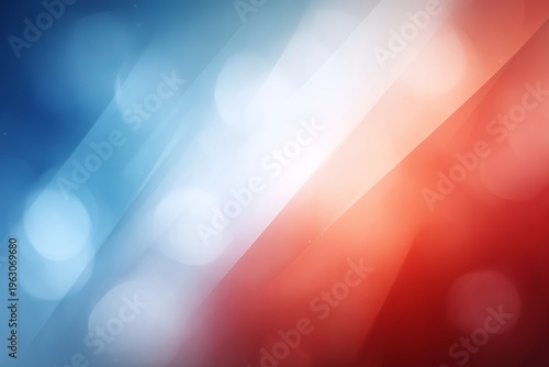 Patriotic celebration background with light rays and bokeh for Memorial Day or July 4th marketing.