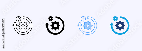 Efficiency Icon Set Multistyle Various Collection Element For Design