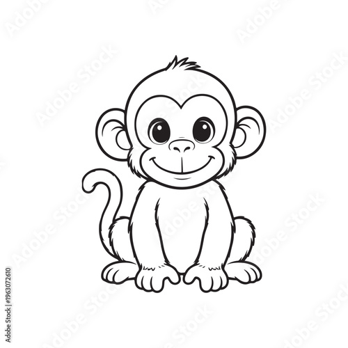 Cute Cartoon Sheep Line Art Illustration for Kids Coloring and Crafts