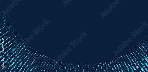 Blue Particle Curve Abstract Data Technology Background