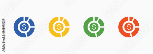 Allocation Icon Set Color Multiple Style Collection Element For Design
