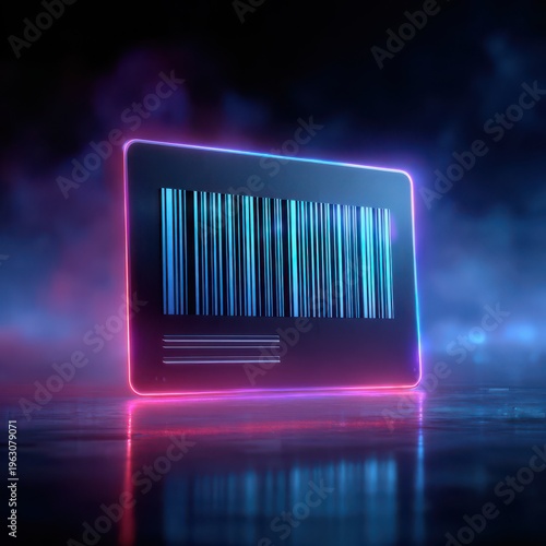 Glowing barcode digital access card