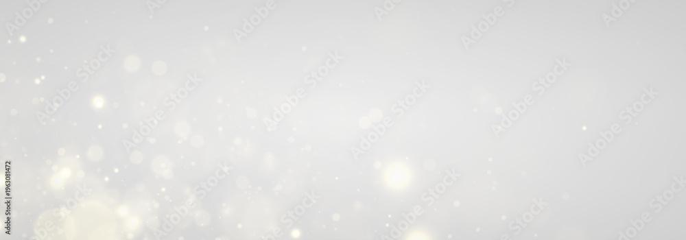 Naklejka premium Golden dust sparkles with glitter, sparks, shimmer light, glowing bokeh blur. Twinkling particles, radiant highlights, luminous flare create festive Christmas and New Year magic. PNG illustration.