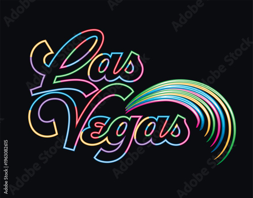 Las Vegas sign vector illustration