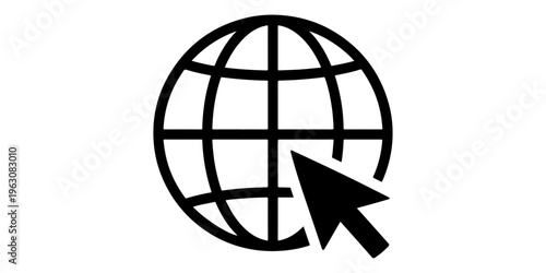 A vector illustration of an abstract globe and egg-shaped sphere acting as a global web icon for business and internet technology communication