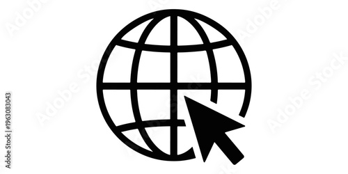 A professional vector illustration of a global network concept featuring a cage with a globe and an egg symbol to represent a world web technology icon for business website design
