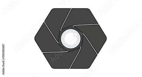 Camera shutter aperture mechanism part.