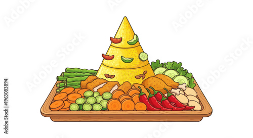 Colorful assorted vegetable platter arrangement.