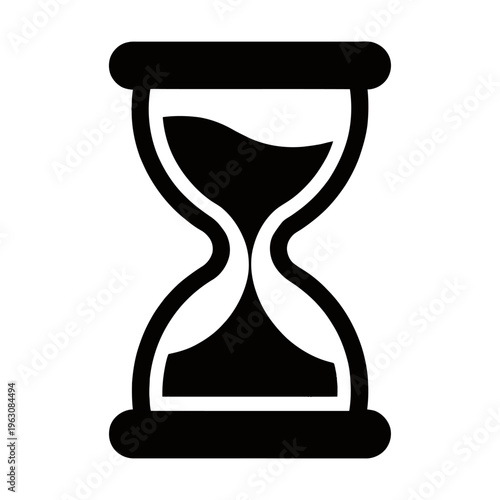 Vector of an hourglass showing the passage of time