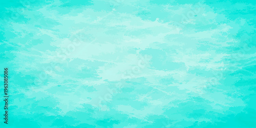 A serene blue abstract grunge background features a clear turquoise water surface with ripples and light reflections on a liquid aqua ocean texture