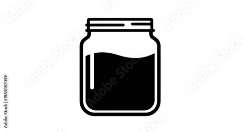 Black liquid in a jar.