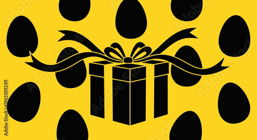 Elegant Gift Box with Ribbon and Bow.