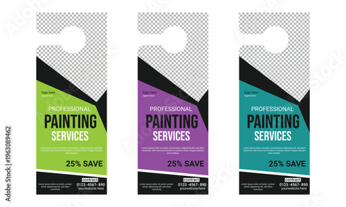 Painting Services Door Hanger design template