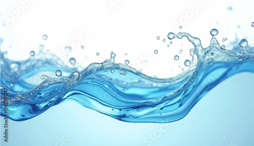 A vibrant composition of water showcasing a dynamic splash. Capturing the essence of purity, fluidity, and refreshing.