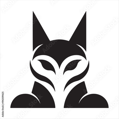  majestic cat vector silhouette clip art logo design illustration
