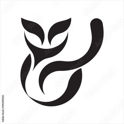  majestic cat vector silhouette clip art logo design illustration
