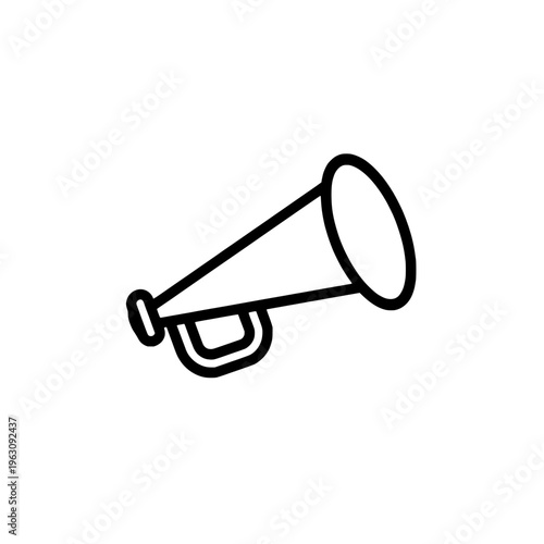 Birthday party blower icon logo design. Party horn sign and symbol. Celebration noisemaker icon. Birthday party event accessory.