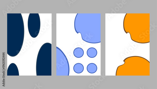 Abstract Organic Liquid Shape Background Set for Social Media and Web