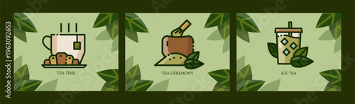 Tea Time Collection of Vector Elements Design for Banner and Advertising Branding