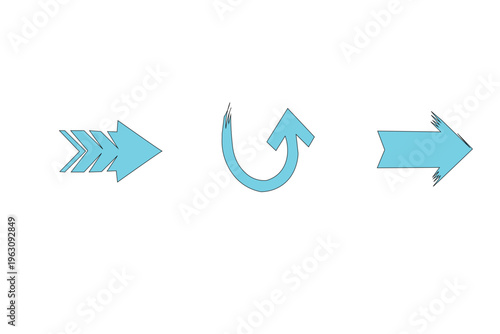 Modern Arrow Icon Set – Dynamic Directional Symbols for UI, UX, and Infographic Design