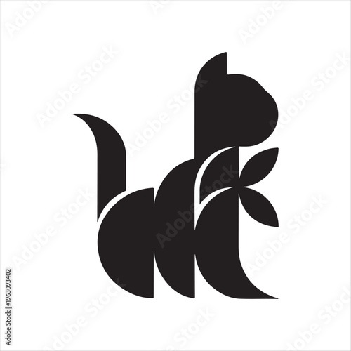  majestic cat vector silhouette clip art logo design illustration
