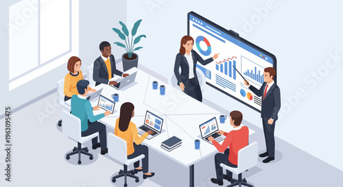 Business people in a meeting room.