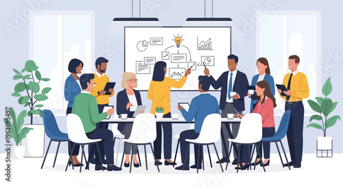 Business people in a meeting room.