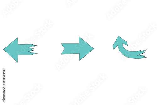 Modern Arrow Icon Set – Dynamic Directional Symbols for UI, UX, and Infographic Design