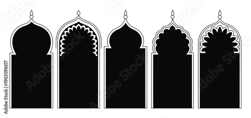 Islamic Archways and Architectural Silhouettes