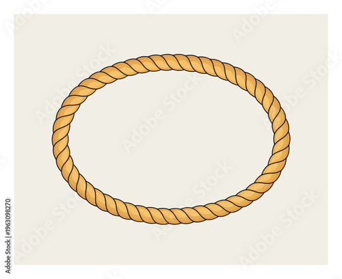 Oval Rope Border Frame