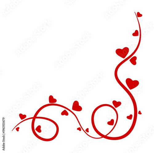 Elegant Swirl Hearts Pattern Vector Illustration Design