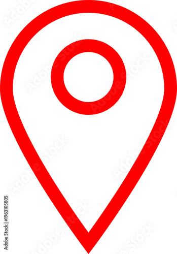 Free Download Red location pin marker icon isolated on transparent background - GFXLoad