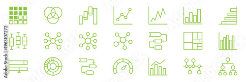 Business analytics infographic icon set vector with charts graphs diagrams and data visualization elements isolated on white background. Chart tree icon set Growth blue icon set. Financial profit blue