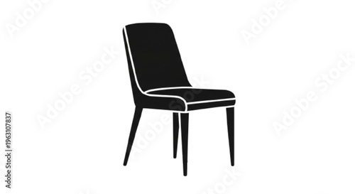 Modern dining chair icon vector