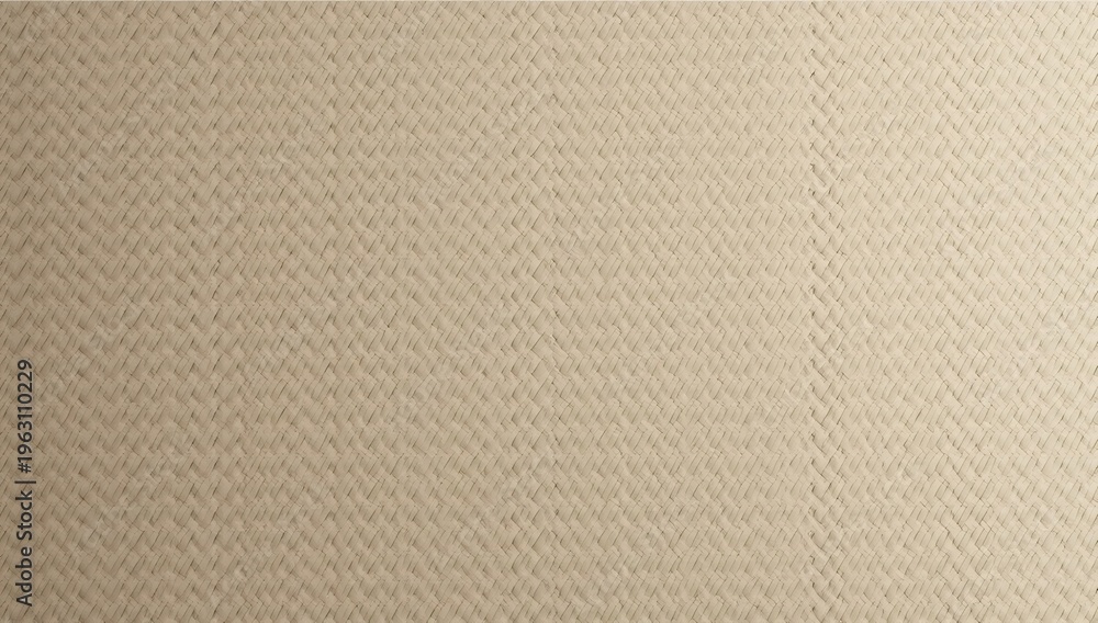 Fototapeta premium Closeup of beige woven texture with a diagonal pattern and a subtle vertical seam