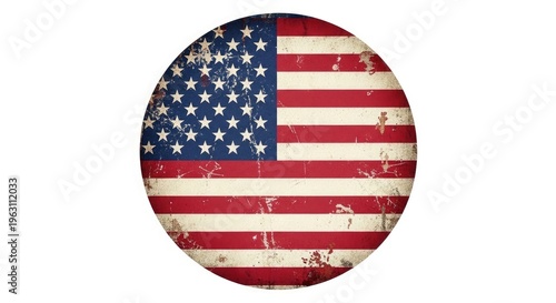 Vintage american flag on oval background independence day flag day symbol