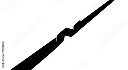 Dynamic black lightning bolt icon on a clean white background.