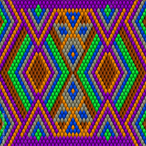  Ornament  seamless  is made in bright, juicy, perfectly matching colors. Ornament, mosaic, ethnic, folk pattern.