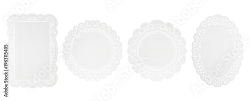 White Paper set Lace Doily for Retro Cafe and Restaurant Table Setting-300dpi-