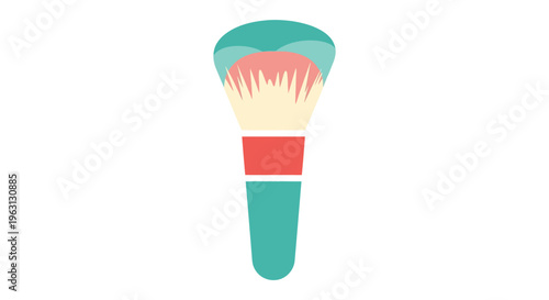 Makeup brush colorful flat design for beauty product advertising
