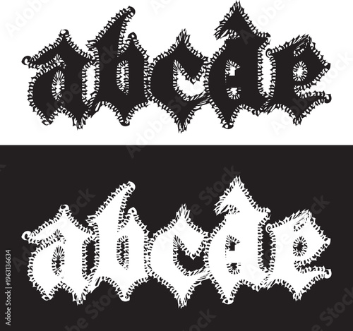 Grunge Spray Paint Effect Alphabet Letters - Distressed Font