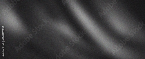 Foto Dark charcoal fabric ripples with subtle grainy noise and soft highlights